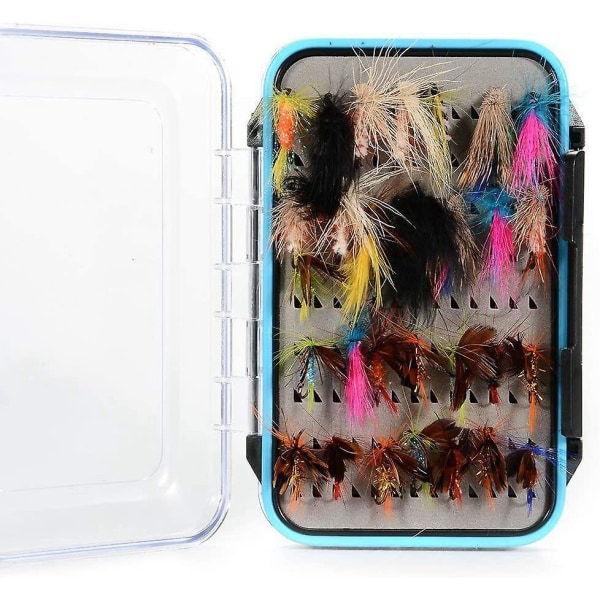 Fishing Flies Kit Waterproof Fly Box (multicolor)(72pcs)