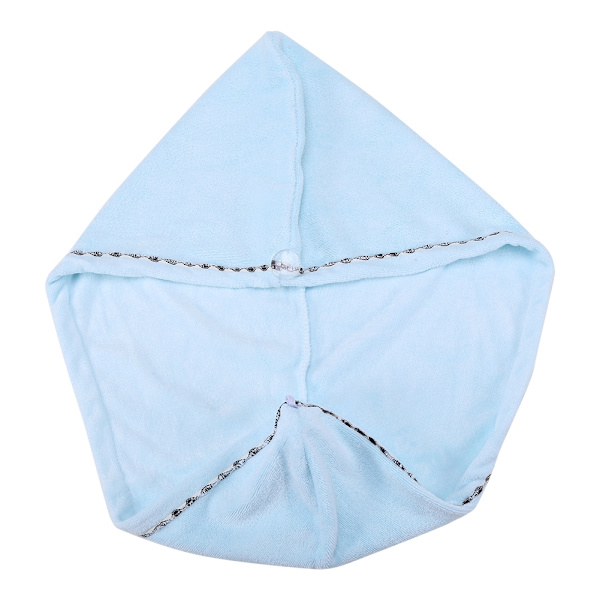 1 st. Dam & Flickor Lady Magic Snabbtorkande Bad Hår Torkhandduk Huvud Wrap Hatt Badrum (Blå)