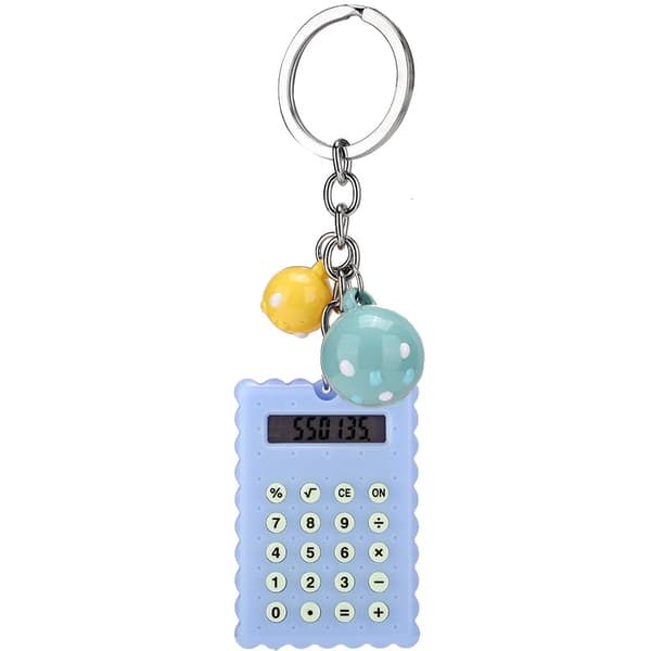 Søde Perler Stil 8 Cifre Elektronisk Mini Bærbar Lommeregner Nøglering Candy Farve (Lilla)
