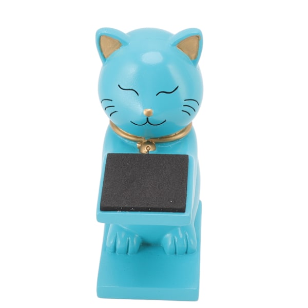 Iögonfallande Klockdisplayställ, Handgjort Unikt Kattformat Design Heminredning, Resin Figur för Smycken Armband Halsband Förvaring (Blå)