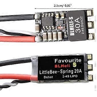 BLHeli-s Spring 20A/30A ESC 2-4S Stöder Mulitshot DSHOT för OneShot125 Multikopter Quadcopter Flygplan Borstlös
