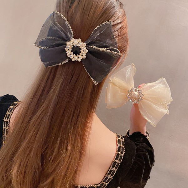 Fairy Girl's Lovely Fashion Bow Hårnålshårklämma för vardagen black