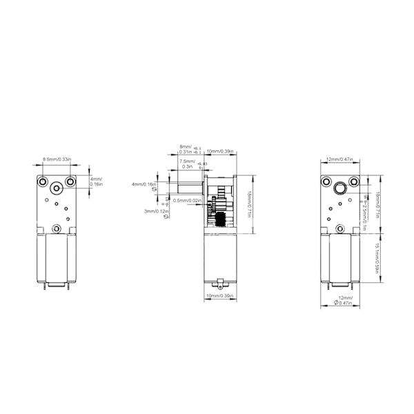 Gir Motor DC 6V Enkelt Aksel Turbo Snekke Motor Hastighetsreduksjonsmotor for Maskinutskifting 30RPM 1:236