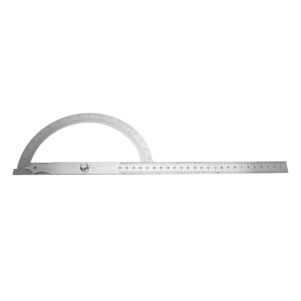 200*300mm Vinkelmåler i Rustfrit Stål 0-180 Grader Protraktor Rotationsvinkelmåler