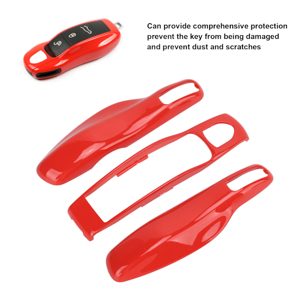 Nøglefob Cover Shell Beskytter Bil Modificering Udskiftning til Panamera Cayenne MACAN Boxster Cayman 911 718Orange