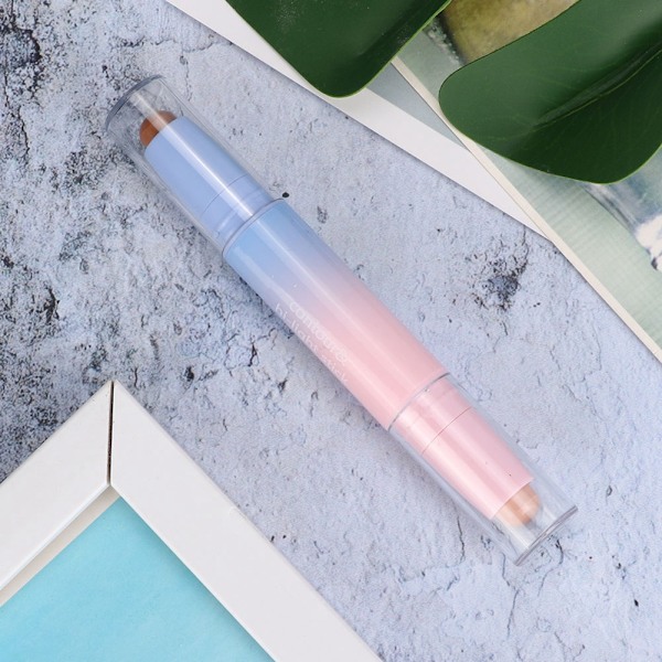 Dobbeltsidet Højlys- og Skyggepen Facial Contour Concealer Ansigtsmakeup Pen Kosmetik 02#