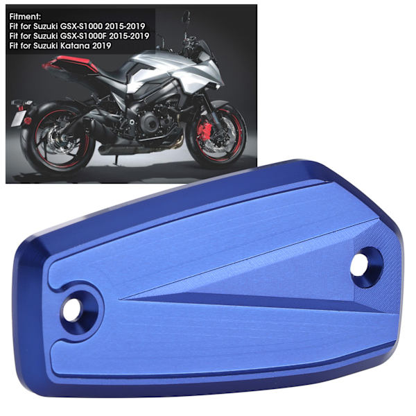 Reservoirlock för bromsvätska fram, passar Suzuki Katana GSX-S1000/GSX-S1000F (Blå)