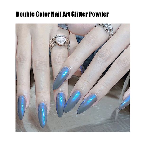 Nagelkonst Glitter Spegelpulver Pigmentpulver Nagelkonst Manikyrpulver Tillbehör06