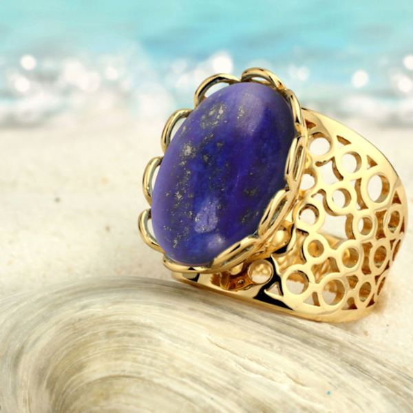 20 stk. Oval Flade Cabochon Lapis Lazuli Eksklusiv Ring Halskæde DIY Stenperle til Smykkefremstilling