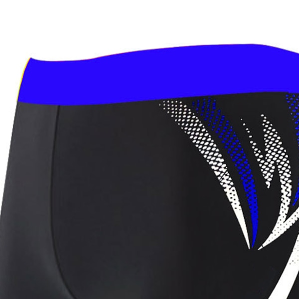 Män Badbyxor Snabbtorkande Stretch Andningsbar Slim Fit Knytband Modetryck Män Badkläder för Simning Mörkblå L (40-80kg / 88.2-176.4lb -)