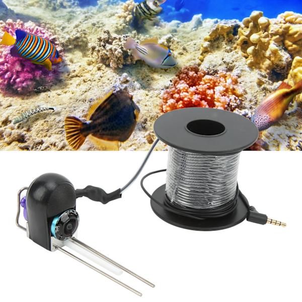 Fiskfinderkamera Professional CVBS-format HD-överföring Undervattenfiskekamera med fiskespö för båt 20m/65.6ft