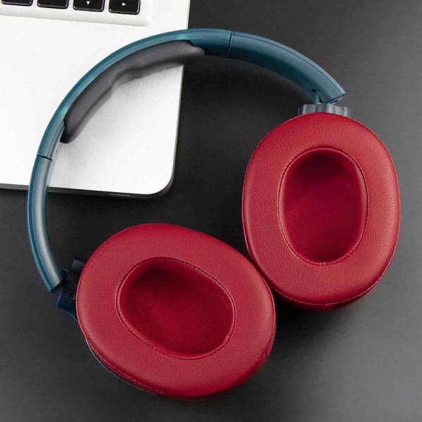 Bluetooth Headset Set Svamp Öronmuffar Bomull Öronmuffar Hörlurstillbehör red