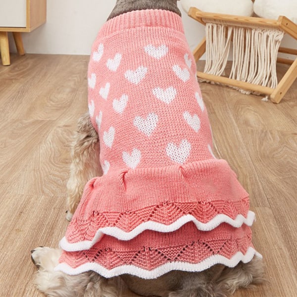 Jule Nytår Kæledyr Hund Tøj Pink Kærlighed Hund Sweater