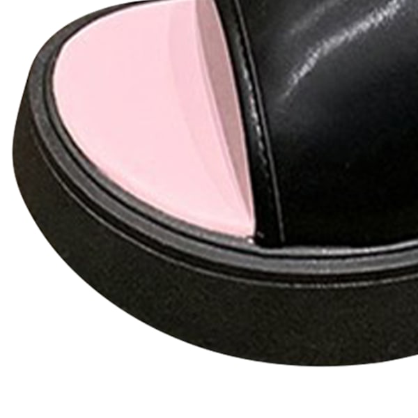 Alustasandaalit Pehmeä Pohja Luistamaton Mukava Slip On Sandaalit Kotiin Rannalle Ostoksille Musta 38
