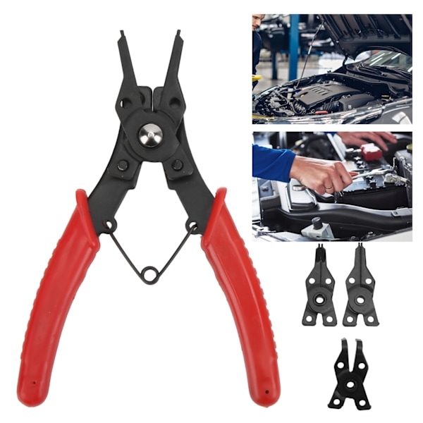 4in1 Snap Ring Plier Set Internal External Circlip Remover Installer Universal Repair Tool for Cars Trucks Lawn Mowers