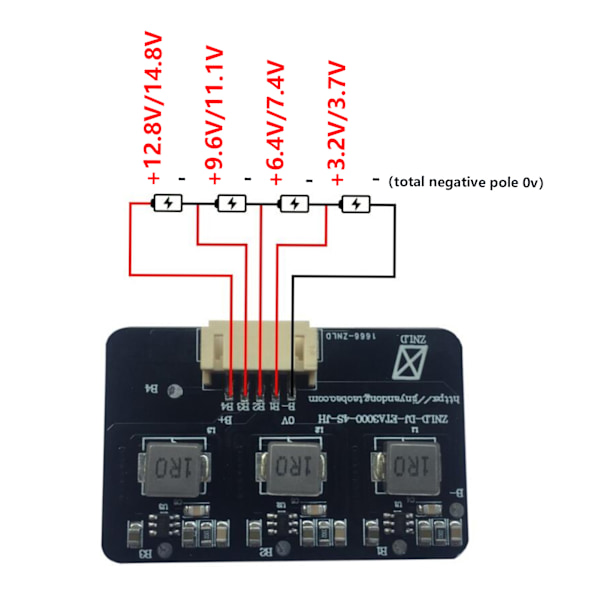 Aktiv Equalizer Balancer Induktiv Plade til Li-Ion Lithium Batteri Energi Overførsel 4S