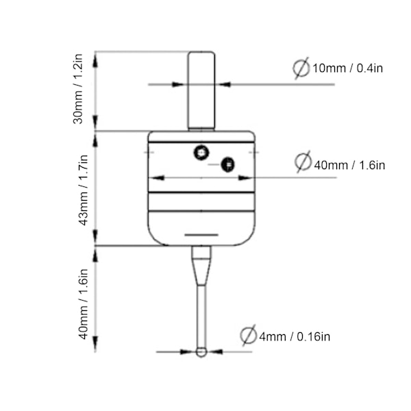 3D Kantfinnare med Sond Hög Precision Kantlokalisator för CNC-Utrustning 3 Koordinatmätning Grön