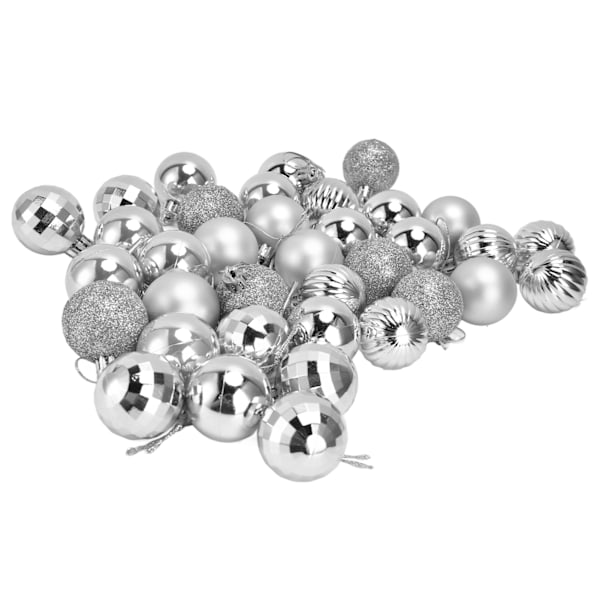 Dekorativa Okrossbara Julgranskulor, 6 Unika Ytdesigner Inklusive Matt Och Glitter, Perfekt För Snabb Dekoration På Din Julfest