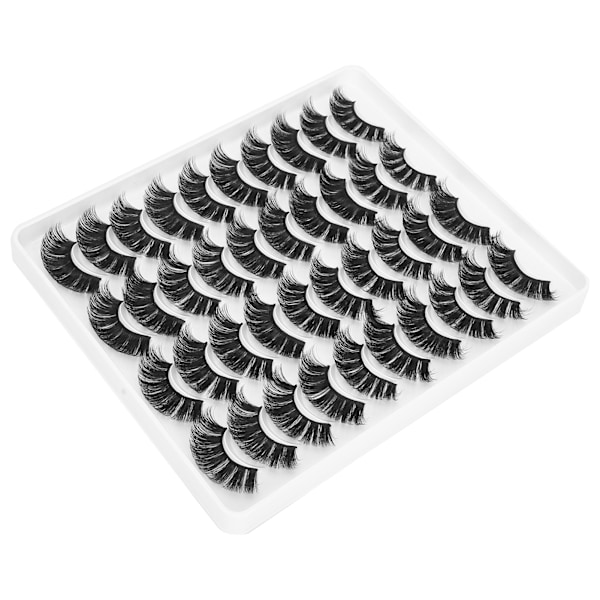 20 Par Multilagrede Falske Vipper Fluffy Tyk Volumen Vipper Håndlavet Falsk Vippe (MC-22)