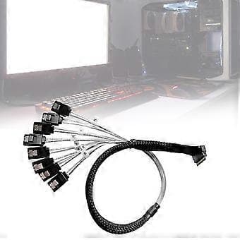 Server Grade Slimline SAS4.0 til MiniSAS-kabel, SFF 8654 8i til 8-ports SFF 8087, til datacentermanagement
