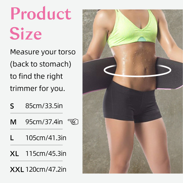 Sweet sweat belt trimmer, male and female senior waist trainer sauna suit