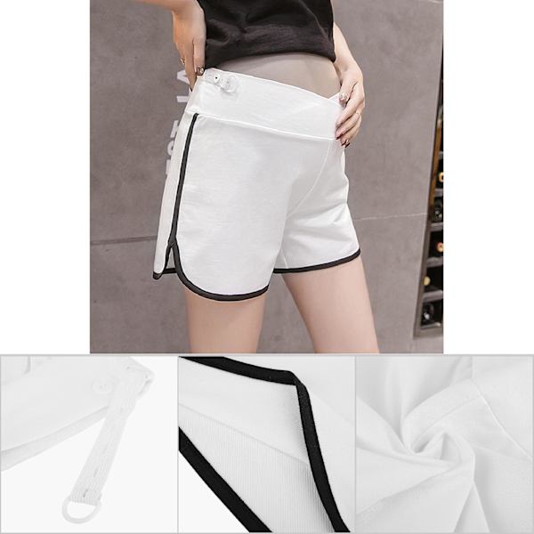Maternity Shapewear Säkerhetsbyxor Shorts för Sport (Vit XL)