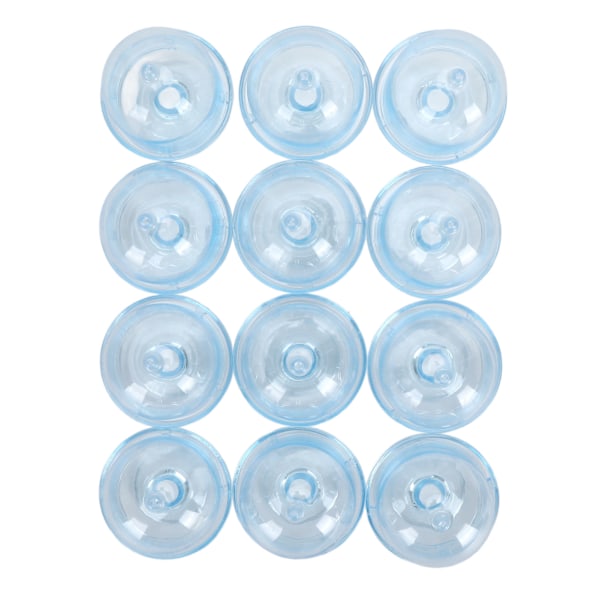 12 st Mini Tårtfat med Lock Plast Mini Tårtställ med Kupollock Klar Liten Tårtutställningsställ Transparent Godisask för Bröllopsfest Himmelsblå
