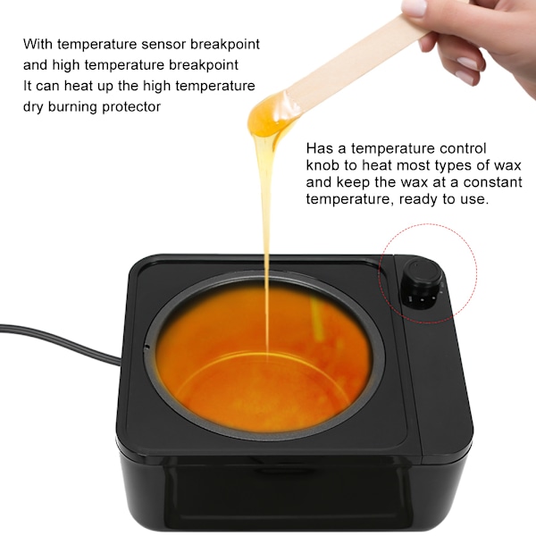 500ml Intelligent Elektrisk Voksvarmer Maskin for Hårfjerning Svart US-Plugg 110V
