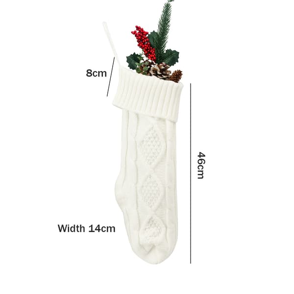 Julstrumpor Godisväskor Present Eldstad Julgran Strumpa Ornament (1-pack) Style 3