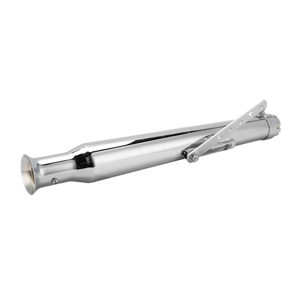 45mm/1.8 tum Motorcykel Avgassrör Universal Modifierat Avgassrör med Universal Glidande Fäste Silver