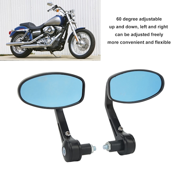 1 Par 7/8 tommers Motorsykkel Bakspeil Universal Styreendende Sidenavspeil Erstatning for Suzuki GSF1250 GSF600