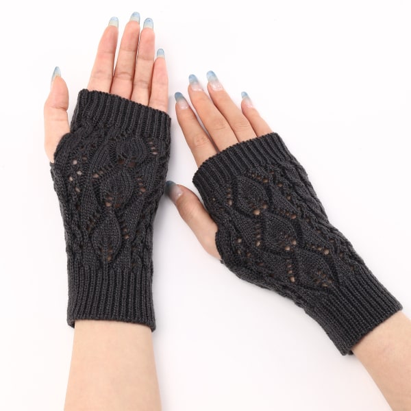 Fingerløse varme handsker med tommelfingerhul Hyggelig Klassisk Fashion Stre