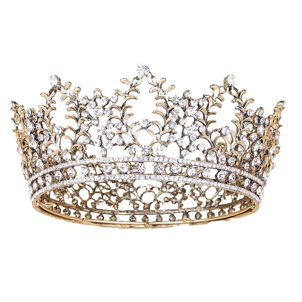 Kroner til kvinder, Vofler Queen Tiara Barok Vintage Crystal Rhi