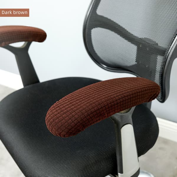 Armstödsöverdrag, Ergonomisk Armkudde, Mjuka Elastiska Polyestertygskydd med Stretchband för Datorstolar, Maskintvättbara