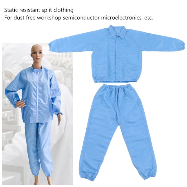 ESD-jakke i polyester til malingbeskyttelse - Workshop-split-tøj til mikroelektronik XXXL
