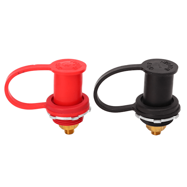 1 Par Batteripol Thru Panel 250A Rød Svart 3/8in Stud Batteri Binding Post for Bil Marine RV