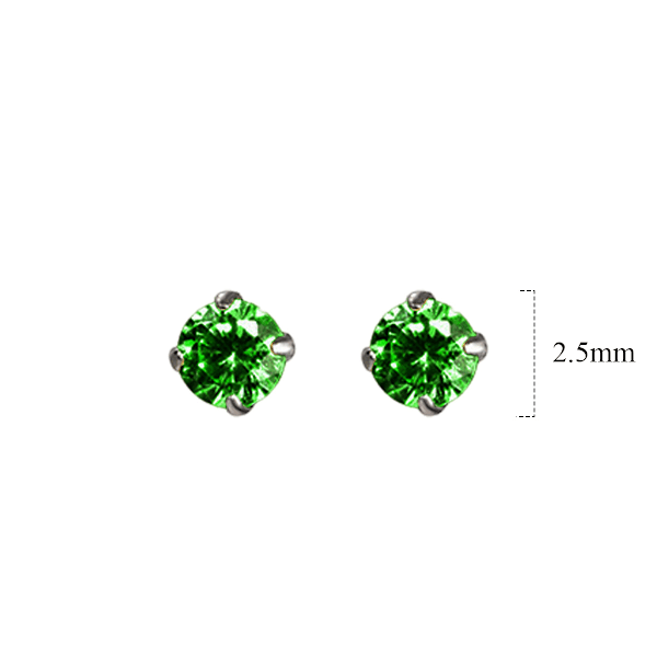 S925 Sterling Silver Mini Fyra-Klor Färgad Diamant Enstaka Diamant Örhänge Öronhål Enkla Små All-Match Kvinnors Örhängen G6535