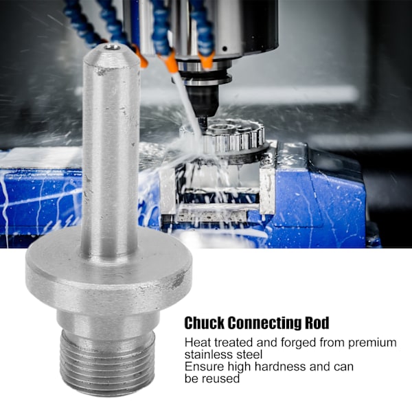 Chuck Forbindelsesstang Rustfrit Stål Høj Hårdhed Standard Præcis M14 Gevind Chuck Connector Mini Drejebænk Maskine Del 8mm/0.3in (til K01 50 K02 50