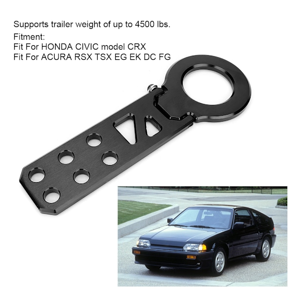 Holdbar Sort Universal Forreste Trækhage Sæt Passer til HONDA CIVIC model CRX Bil Trækring
