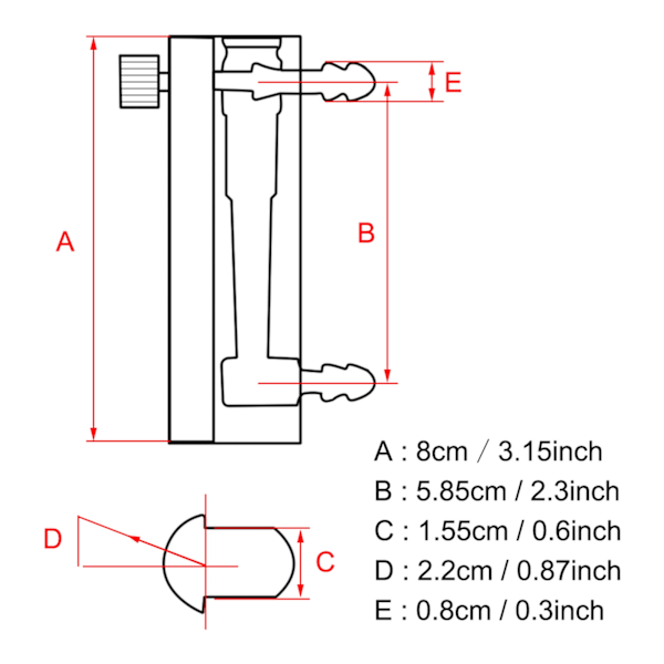 LZQ-2 Flowmeter 0-3LPM Flowmåler med Kontrollventil for Oksygen/Luft/Gass