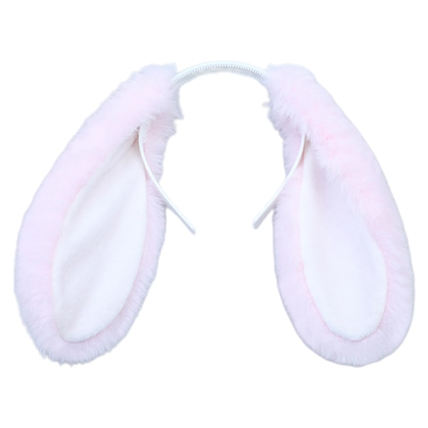 Bunny Ears Pannband Party Kostym Accessoarer Furry Ears Pannband White