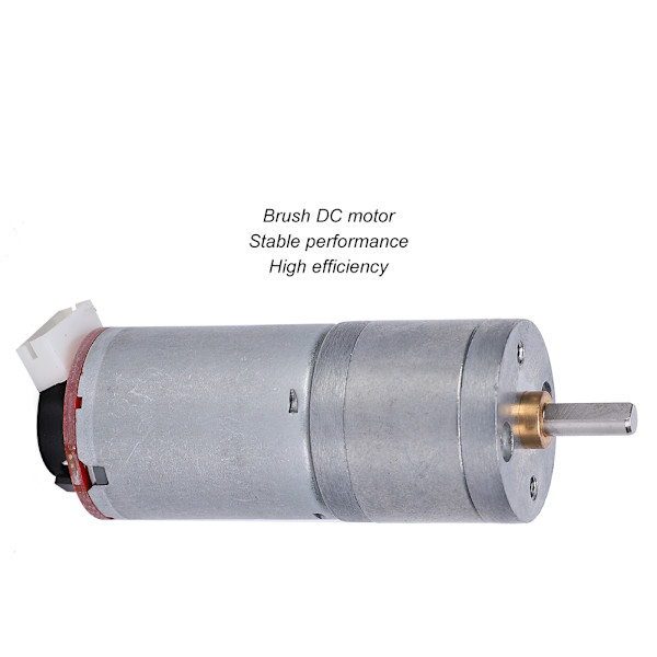 Gearmotor DC med Hastighedsgiver Børstet DC Motor Reducer Kobber Rustfrit Stål GA25‑370DC12V 150RPM
