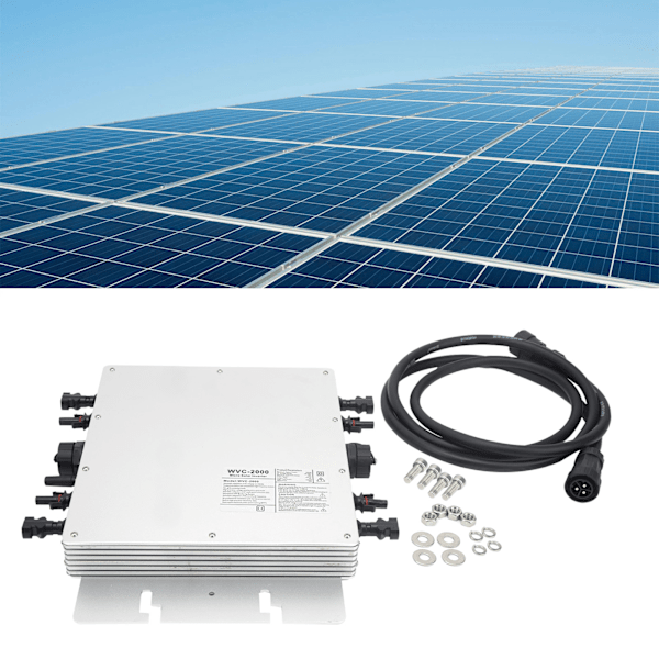 Solar Grid Tie Micro Inverter WIFI Control 120/230V Automatic Identification WVC‑2000 2000W