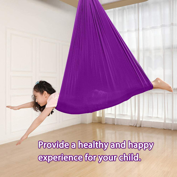 Pod Swing Stol for Barn, Kos Hammock for Sensorisk Integrasjon, Terapi Swing for ADHD Autisme Lindring, Hammock Swing for Motorisk Ferdighetsutvikling