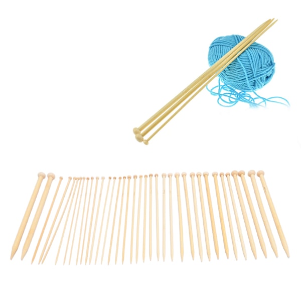 36 st Raka Stickor 35 cm Enkelspetsiga Finblekta Karboniserade Stickor för Ärmar Handskar Tröjor