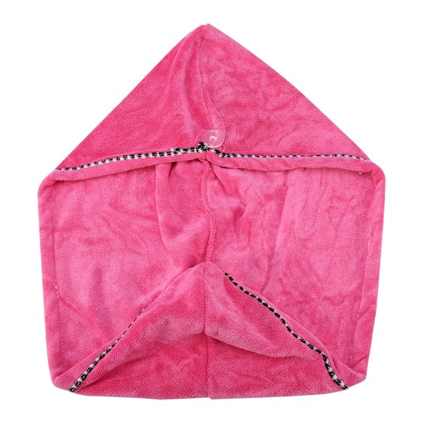 1 st. Dam & Flickor Lady Magic Snabbtorkande Bad Hår Torkhandduk Huvud Wrap Hatt Badrum (Ros Röd)