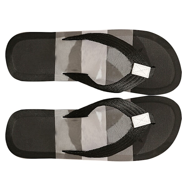 Herrar Flip Flops Snabbtorkande Andningsbara Halksäkra Mjuka EVA Ergonomiska Strandtofflor Svarta 42