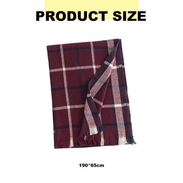 1 simple plaid scarf women's fashion commuter faux cashmere