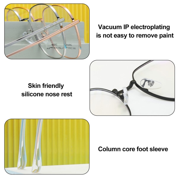 Fasjonable og enkle vanlige anti-blå briller, laget av AC, shee