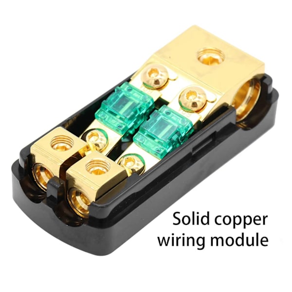 1 In 2 Ut 0/4 AWG till 4/8 AWG Ljudström Säkringshållare Box med Transparent Lock för Bil Lastbil Båt Husbil